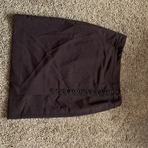 Ann Taylor Petite Brown Skirt with side buttons